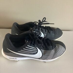 Nike Black and White softball Cleats size 6.5